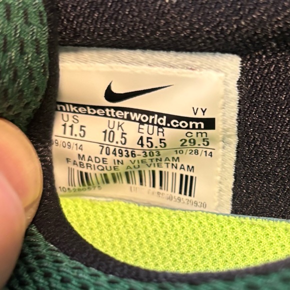 Nike Free SB Men's Green and Black Sneakers - Picture 7 of 9